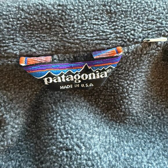 VINTAGE 90S PATAGONIA CAPILENE FLEECE SHELLED BOMBER JACKET WINDBREAKER 9/10 - Picture 4 of 9